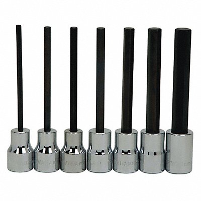 Long Hex Bit Socket Set 3/8 D 7pcs. MPN:31951