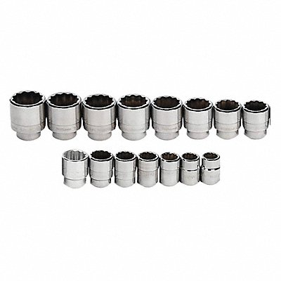 3/4 Drive 12Pt Metric Socket Set MPN:JHWMSH-15RC