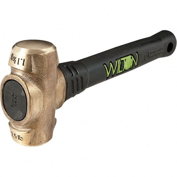 Non-Sparking Hammers, Tool Type: Brass Hammer , Head Material: Brass , Handle Material: Steel w/Grip , Head Weight Range: 1 - 2.9 lbs.  MPN:90212