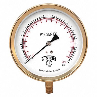 K4568 Pressure Gauge 4-1/2 Dial Size Gray MPN:P1S420-ALT