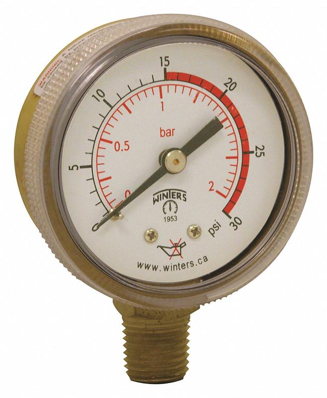 K4562 Pressure Gauge 2 Dial Size Brass MPN:PWL2720