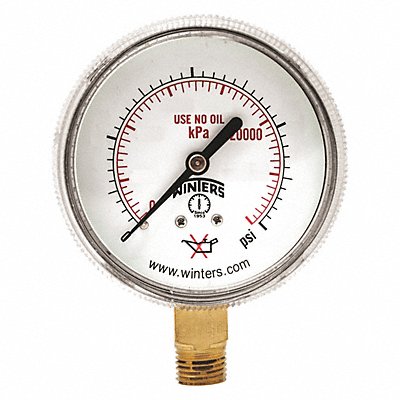 K4562 Pressure Gauge 2 Dial Size Brass MPN:PWL2721