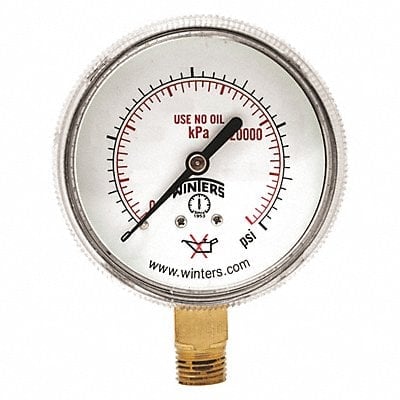 K4562 Pressure Gauge 2 Dial Size Brass MPN:PWL2723