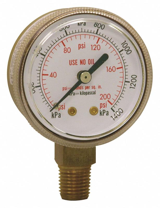 K4562 Pressure Gauge 2 Dial Size Brass MPN:PWL2724