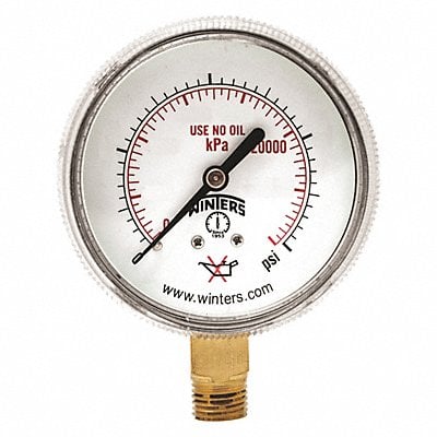 K4562 Pressure Gauge 2 Dial Size Brass MPN:PWL2727