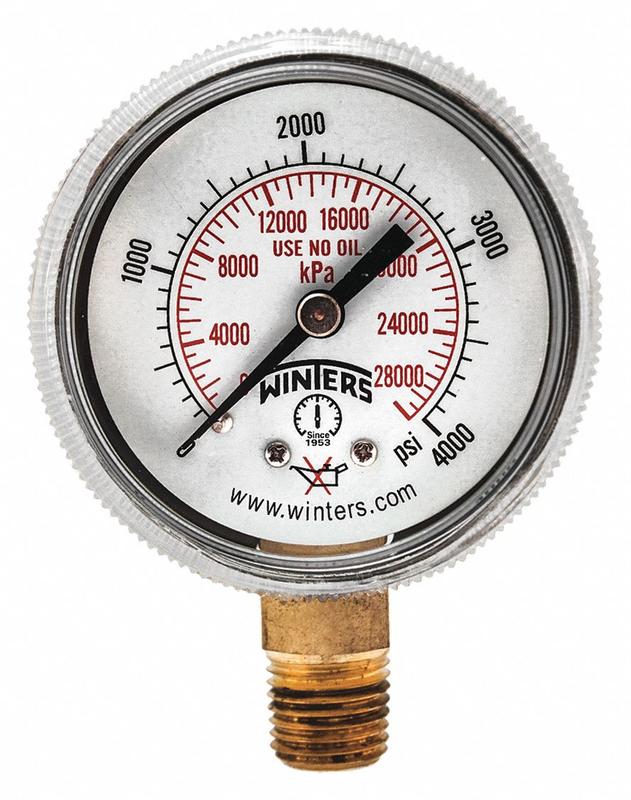 K4562 Pressure Gauge 2 Dial Size Brass MPN:PWL2732