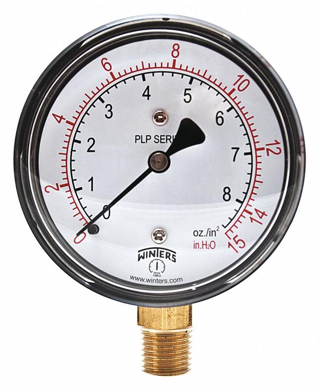 K4546 Pressure Gauge 2-1/2 Dial Size Black MPN:PLP300