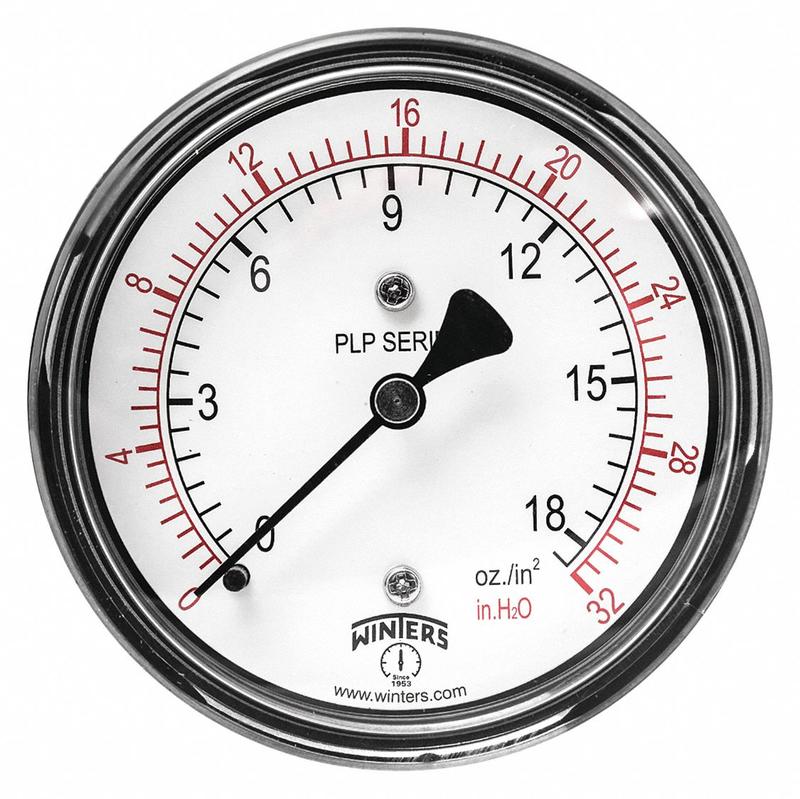 K4544 Pressure Gauge 2-1/2 Dial Size Black MPN:PLP341