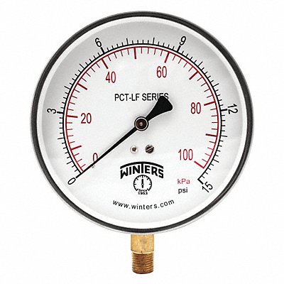 Gauge Pressure 4-1/2in 0 to 15 psi MPN:PCT319LF