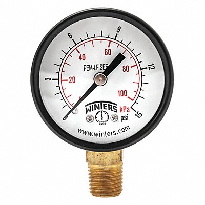 J1379 Gauge Pressure 2in. 0 to 15 psi MPN:PEM136LF