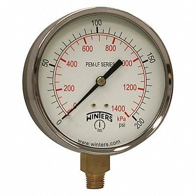 K4524 Gauge Pressure 0 to 200 psi 4 in MPN:PEM225LF