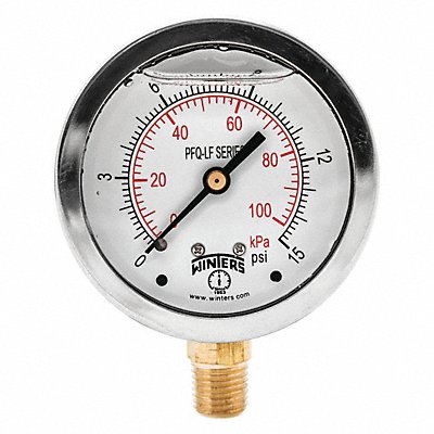 J1382 Gauge Pressure 2-1/2in. 0 to 15 psi MPN:PFQ800LF