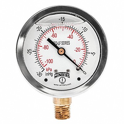 J1382 Gauge Pressure 2-1/2in 30in. Hg Vac to 0 MPN:PFQ801LF