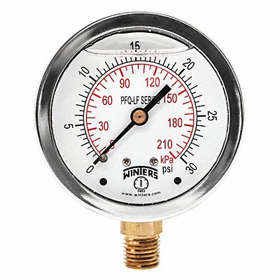 J1382 Gauge Pressure 2-1/2in. 0 to 30 psi MPN:PFQ802LF