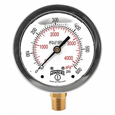 J1382 Gauge Pressure 2-1/2in. 0 to 600 psi MPN:PFQ808LF