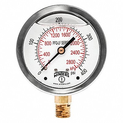 J1382 Gauge Pressure 2-1/2in. 0 to 400 psi MPN:PFQ817LF