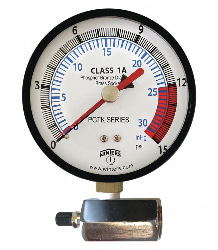 K4558 Pressure Gauge 4 Dial Size Black MPN:PGTK315CM