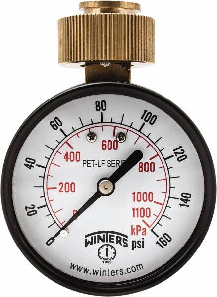 Pressure Test Gauges & Calibrators, Minimum PSI: 0 , Diameter (Decimal Inch): 2.50 , Accuracy (Percentage): 3-2-3%%, +/-3-2-3  MPN:PETW213LF