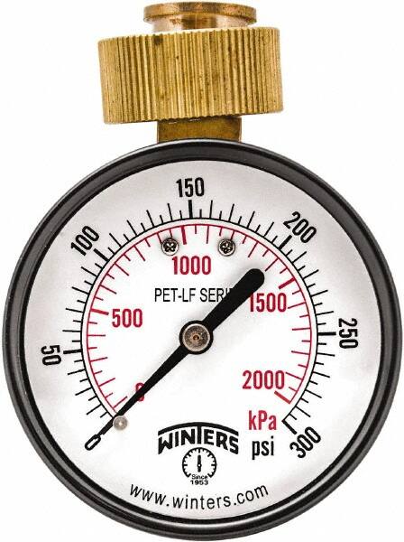 Pressure Test Gauges & Calibrators, Minimum PSI: 0 , Diameter (Decimal Inch): 2.50  MPN:PETW217LF