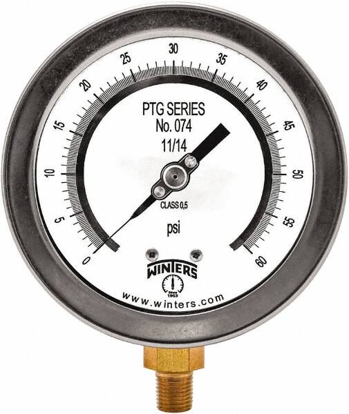 Pressure Test Gauges & Calibrators, Minimum PSI: 0 , Diameter (Decimal Inch): 4.00  MPN:PTG4002-TG4