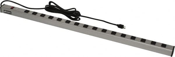 16 Outlets, 120 Volts, 15 Amps, 15' Cord, Power Outlet Strip MPN:UL402BD