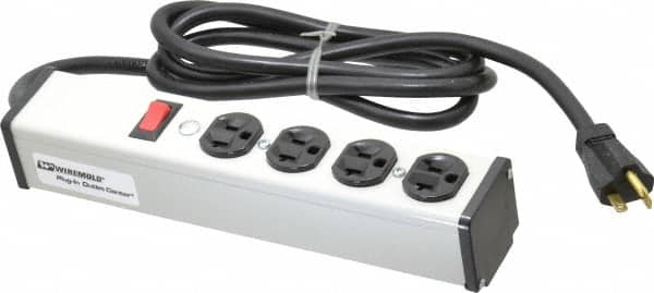 4 Outlets, 120 Volts, 20 Amps, 6' Cord, Power Outlet Strip MPN:ULB420-6