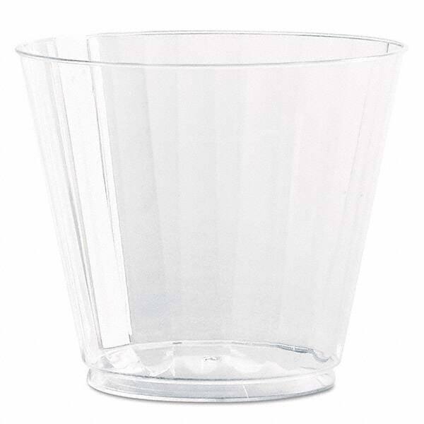 Classic Crystal Plastic Tumblers, 9 oz, Clear, Fluted, Squat, 12/Pack MPN:WNACC9240