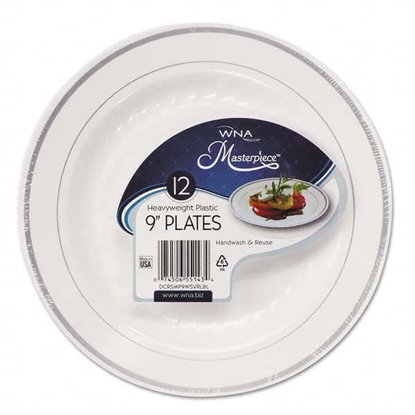 Plate: Silver & White, 120 Per Carton MPN:WNARSM91210WS