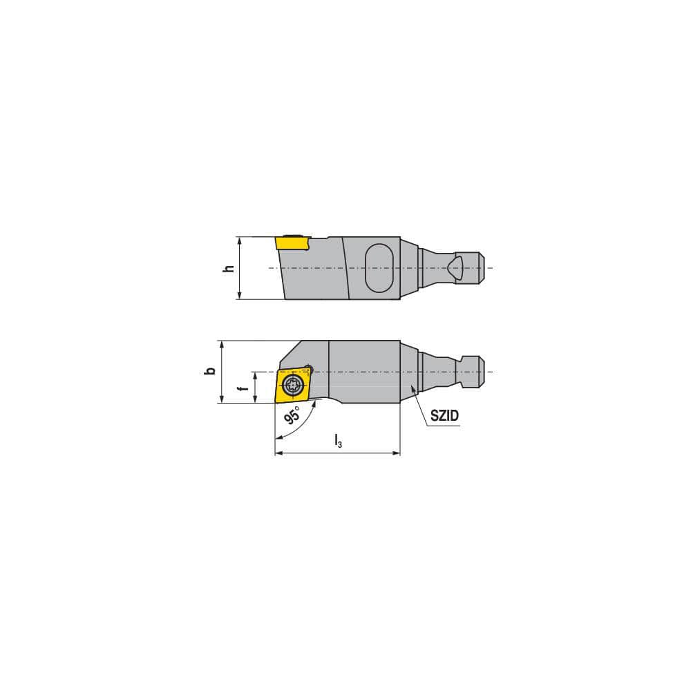 Modular Turning & Profiling Cutting Unit Heads, System Size: BH12 , Cutting Direction: Right Hand , Compatible Insert Style: CC..  MPN:72808222