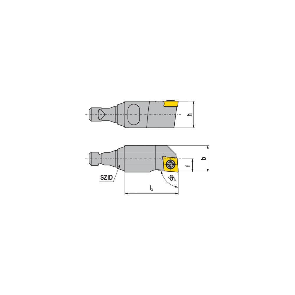 Modular Turning & Profiling Cutting Unit Heads, System Size: BH12 , Cutting Direction: Left Hand , Compatible Insert Style: CC..  MPN:72809221