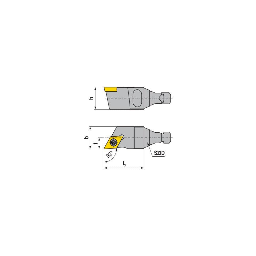 Modular Turning & Profiling Cutting Unit Heads, System Size: BH12 , Cutting Direction: Right Hand , Compatible Insert Style: DC..  MPN:72810230