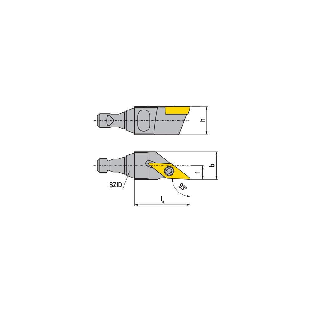 Modular Turning & Profiling Cutting Unit Heads, System Size: BH12 , Cutting Direction: Left Hand , Compatible Insert Style: VC..  MPN:72813234