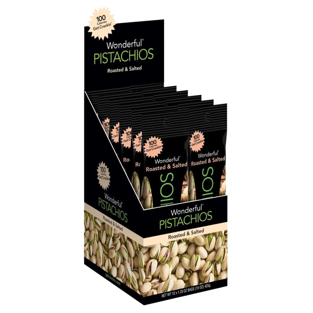 Wonderful Pistachios, Roasted Salted, 1.25 oz (Min Order Qty 3) MPN:PAR91345