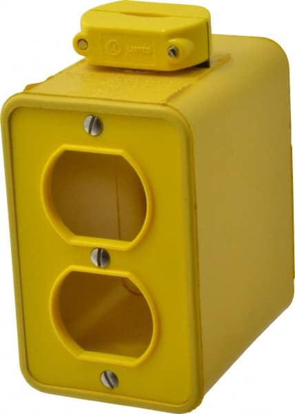 Electrical Portable Outlet Box: Rubber, Rectangle, 1 Gang MPN:3000