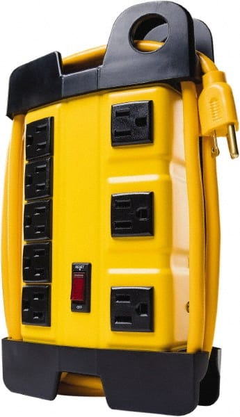 8 Outlets, 125 Volts, 15 Amps, 6' Cord, Power Outlet Strip MPN:4655