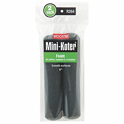 Mini Paint Rollers 6 L No Nap Foam PK2 MPN:R264-6