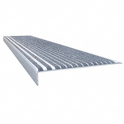 Stair Tread Gray 60in W Extruded Alum MPN:500CGY5