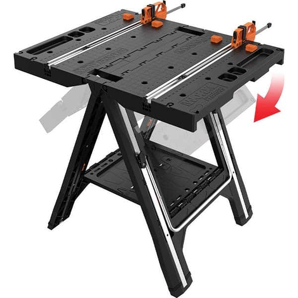 Stationary Work Benches, Tables, Bench Style: Sawhorse , Leg Style: Fixed Flared , Top Material: Plastic  MPN:WX051