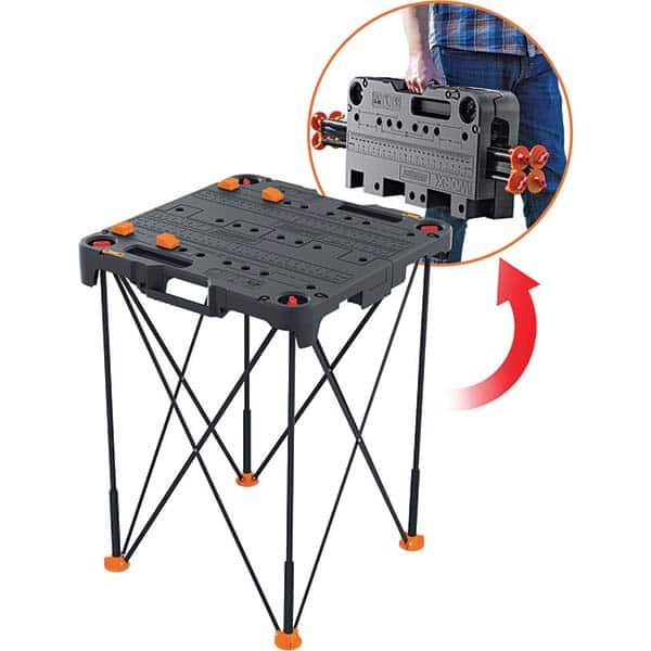 Stationary Work Benches, Tables, Bench Style: Sawhorse , Leg Style: Folding , Top Material: Plastic  MPN:WX066