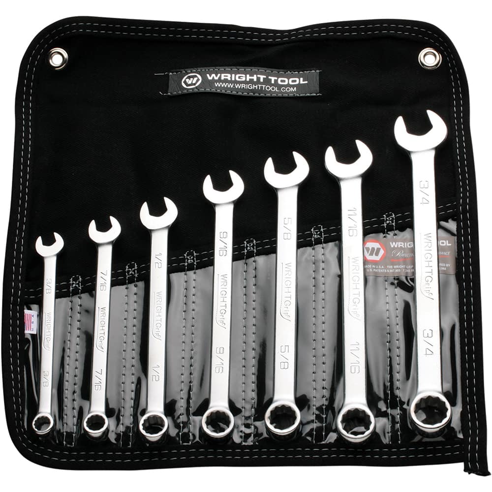 Combination Wrench Set: 7 Pc, 1/2