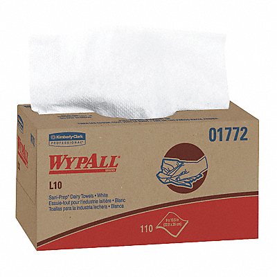 Dry Wipe 9 x 10-1/4 White PK18 MPN:01772