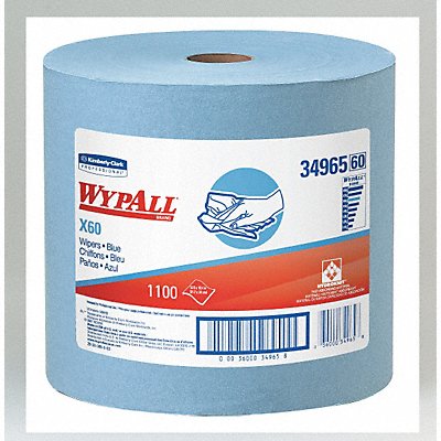 Dry Wipe Roll 12-1/2 x 13-1/2 Blue MPN:34965