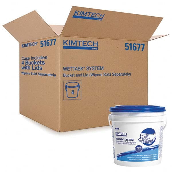 WetTask Customizable Wet Wiping System Bucket, Standard Size Buckets with Lids, White MPN:51677