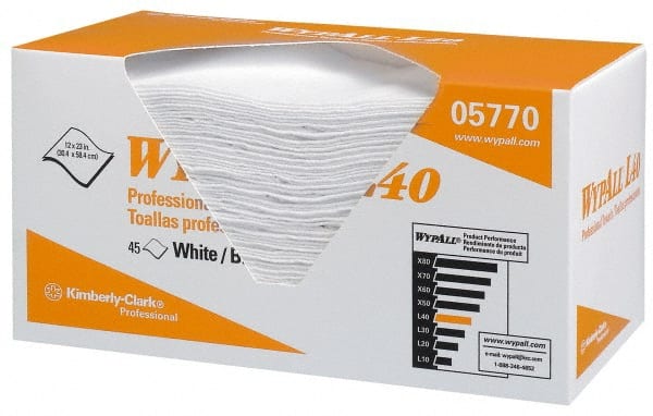 PowerClean L40 Extra Absorbent Towels, Quarterfold, Limited Use Towels, White MPN:05770