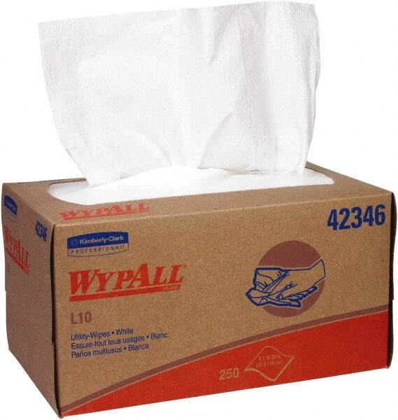 WypAll L10 Disposable Towels (42346), Limited Use/Lightweight, 1-ply, Pop-Up Box, White MPN:42346