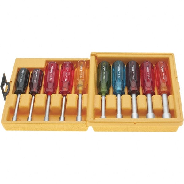 Nut Driver Set: 10 Pc, 3/16 to 9/16