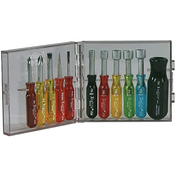 Screwdriver Set: 11 Pc, Nut Driver, Phillips & Slotted MPN:PS130N