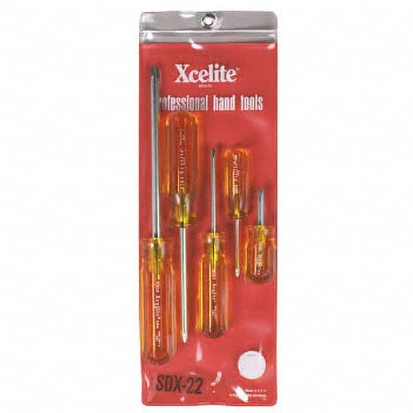 Screwdriver Set: 5 Pc, Phillips MPN:SDX22N