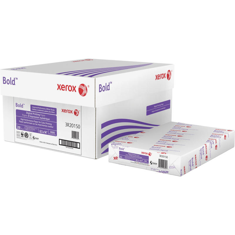 Xerox Bold Multi-Use Printer & Copy Paper, 1 Ream, White, Legal (8.5in x 14in), 500 Sheets Per Ream, 28 Lb, 92 Brightness (Min Order Qty 2) MPN:3R20150