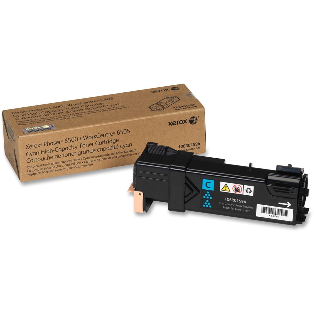 Xerox 6500 Cyan High Yield Toner Cartridge, 106R01594 MPN:106R01594